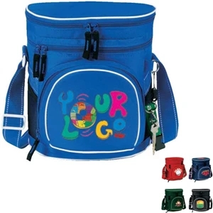 Golf - Double Compartment 12 Pack Cooler: Poly 600d, Insulated, Heat-sealed Lining