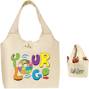 Egreen - Roll Up Tote I.8 Oz 100 Percent Raw Cotton Canvas. Reusable, Washable