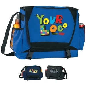 Cross Country - Messenger Bag. Poly 600d Plus Air Mesh Trim. Approximate Size: 15" X 12" X 5"