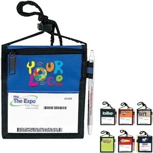 Trade Show Neck Wallet Ii. Poly 300d Ripstop. Approximate Size: 5" X 6"
