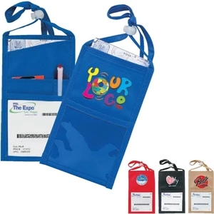 Travel Id Holder. 90g Non Woven Polypropylene, Recyclable, Reusable, Washable