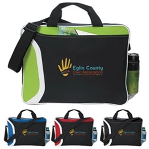 Atchison (r) - Computer Briefcase. Zippered Main Compartment. Fits Up To 15" Laptop