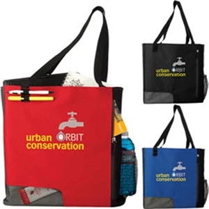 City Atchison (r) - Polyester Tote Has Front Zippered Pocket With Mesh Panel