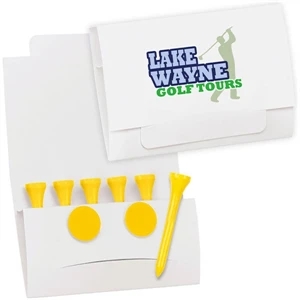 6-2 - Value Pack Golf Tee Packet Includes Six 2 1/8" Tees And 2 Ball Markers