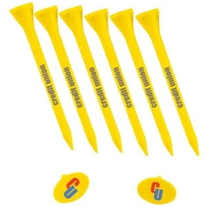 Sand Trap Pak - Golf Set With Imprinted Six Golf Tees And Imprinted Quarter Marks
