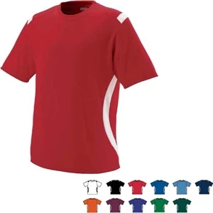 All-conference - S- X L - 100% Polyester Performance Adult Crew With Set-in Sleeves. Sold Blank