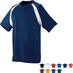 2 X L - Adult Wicking Color Block Jersey With Raglan Sleeves. Sold Blank