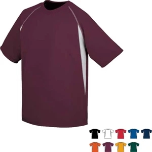 100% Polyester Performance Youth Jersey With Raglan Sleeves. Sold Blank