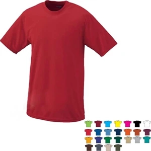 3 X L - 100% Polyester Performance Adult T-shirt With Set-in Sleeves. Sold Blank