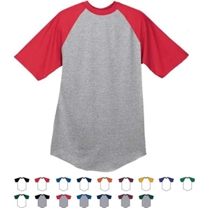 Athletic Heather S- X L - Adult Short Sleeve Baseball Jersey. Sold Blank