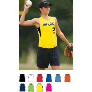 Inferno - 2 X L - Ladies Mesh Performance Jersey With V-neck Collar. Sold Blank