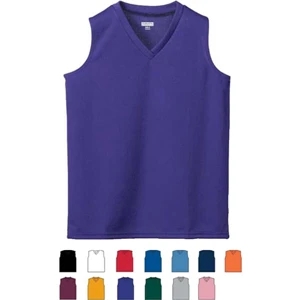 S- X L - Ladies 100% Polyester Wicking Mesh, Sleeveless Jersey. Sold Blank