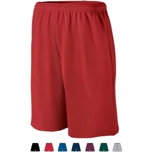 Youth Longer Length 100% Polyester Wicking Mesh Athletic Short. Sold Blank