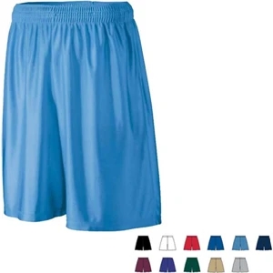 S- X L - Adult Polyester Dazzle Fabric Long Short With Covered Elastic Waistband. Sold Blank