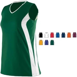 Triumph - S- X L - Ladies Polyester Performance V-neck Jersey. Sold Blank