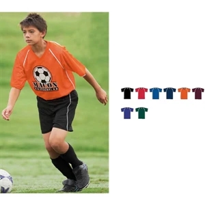 Verge - 2 X L - Adult Fully Reversible, V-neck Soccer Jersey With Raglan Sleeves. Sold Blank