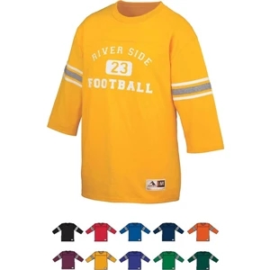 Old School - 3 X L - Adult Poly/cotton Contrast Color Accent Stripes Football Jersey. Sold Blank