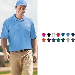 Vision - 2 X L - Adult Wicking Interlock Dot Textured Fabric Sport Shirt. Sold Blank
