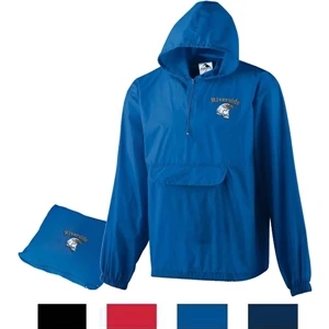 3 X L - Adult Nylon Outer Shell, Half Zip Pullover Style Jacket. Sold Blank