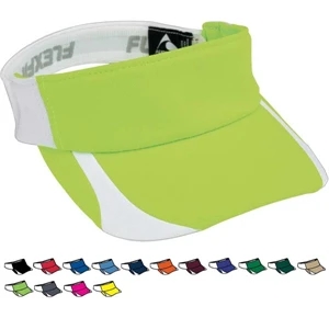Flexfit (r) Contender - Adult Three Panel Visor With Contrast Color Front Panel And Bill. Sold Blank