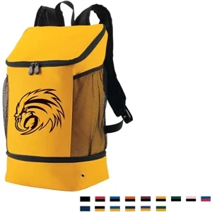 Traverse - 600-denier Polyester With Pvc Coating Backpack With Bottom Compartment. Sold Blank