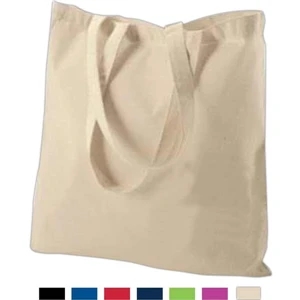 Natural - Cotton Canvas Budget Tote Bag With Self-fabric Handles. Sold Blank
