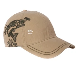 Authentic Wildlife Series (tm) - Bass - Structured Cap With High-contrast 3d Embroidery Wildlife Design