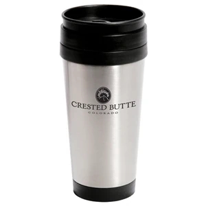 14 Oz. Stainless Steel Travel Coffee Mug With Screw Top Lid - Mega Special