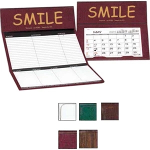 The Genoa - Monthly Desk Calendar With Memo Style Pad And Index Under Calendar Pad