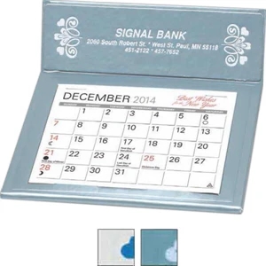 The Cherbourg - Desk Calendar With 4 3/8" X 3 1/4" Memo Style Pad And Index Under Calendar Pad