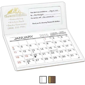 The Personalizer - Desk Calendar With Memo Style Pad And Business Card Window
