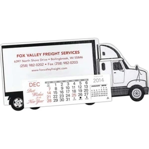 Semi Truck - Standard Truck Shape Desk Calendar With Black Trim And Tires
