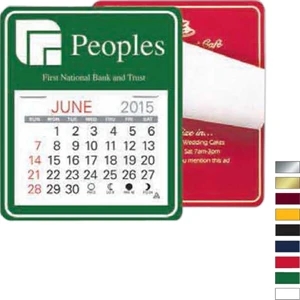 Easy Stick (tm) - Universal Self Adhering Calendar With 13 Month Pad, 3 1/2" X 4 1/8"