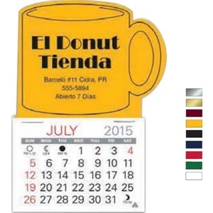 Easy Stick (tm) - Mug Shape Self Adhering Vinyl Calendar With 13 Month Pad, 3 1/2" X 4 3/8"