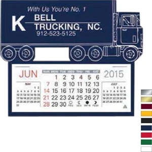 Easy Stick (tm) - Semi Truck - Self Adhering Vinyl Calendar With 13 Month Pad