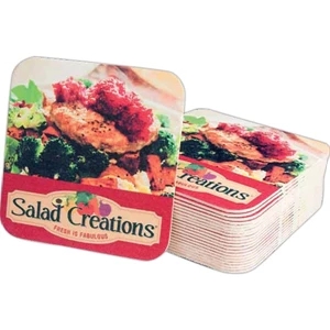 40 Point Square Coated Board Coaster - Full Color Coated Board And Pulp Board Coaster
