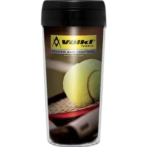 Elite - Slide 'n Sipp Black Plastic Lid - Insulated Tumbler With Full Color Imprint. 16 Oz