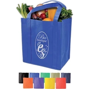 Grocery Tote Bag With Reinforced Bottom Made Of 100% Non-woven Polypropylene