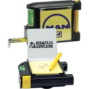 10' Multi-function, 120" Tape Measure With Level, Notepad And Pen In One