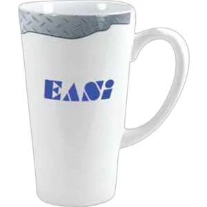 Tool Box - 16 Oz Ceramic Vitrified Mug With A Diamond Plate Stock Pattern