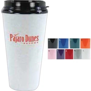 Infinity - 16 Oz Tumbler With Glossy Finish And Snap On/off Sip Through Black Lid