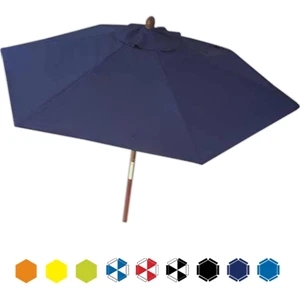 7' USB Solar Steel Market Umbrella
