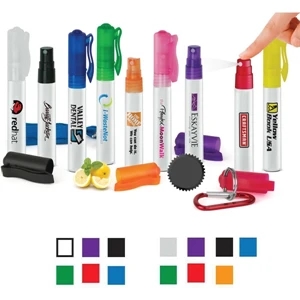 Non Alcoholic Hand Sanitizer Pen Spray In A 0.33 Oz Frosted Bottle With Colored Cap