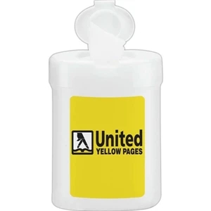Antibacterial Hand Sanitizing Wipes In A Pop Top Container Filled With 30 Wipes