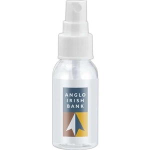 Empty Clear Bottle With Your Choice Of Secure Push Top Lid Or Spray Top, 1 Oz Bottle