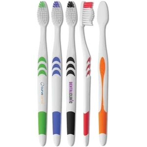 Standard Designer Grip Toothbrush With Oval Shaped Head And Plastic Protective Cover