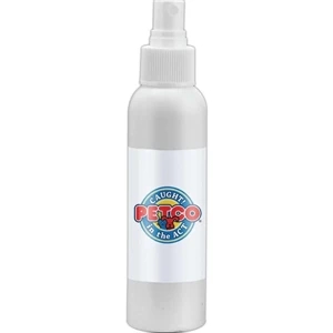 Empty White Bottle With Choice Of Secure Push Top Lid Or Spray Top, 4 Oz. Bottle
