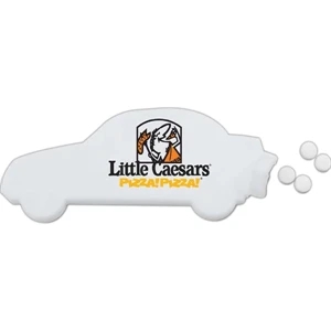 White Car Shaped, Mint Card Filled With Refreshing Sugar Free Peppermints