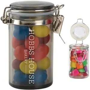 Empty - Clear Round Glass Candy Jar With Clasp And Your Choice Of Candy Fill