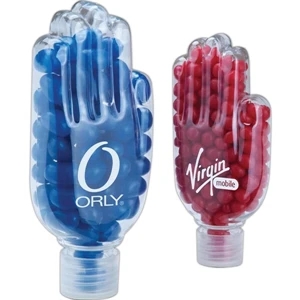 Empty - Hand Shaped Candy Container With A Flip-top Lid And A Variety Of Candy Fill Choices
